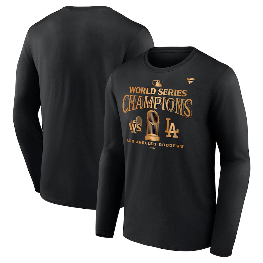 Men Los Angeles Dodgers 2024 MLB World Series Champions black T shirts style 3